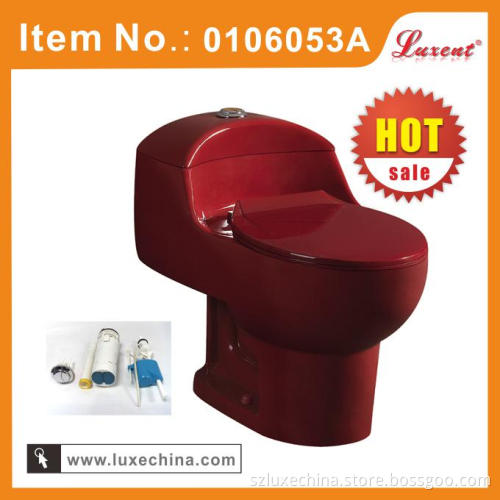 Easy Cleaning Glaze Porcelain Barthroom Colored Toilet
